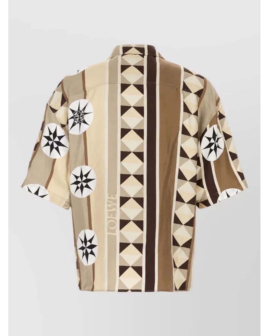 Loewe White Silk Printed Shirt for men