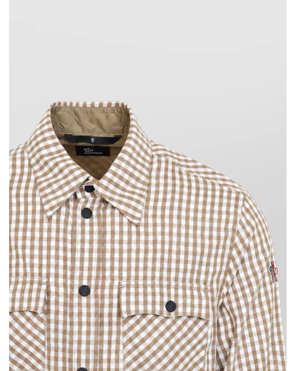 Moncler Natural Checked Shirt Jacket for men
