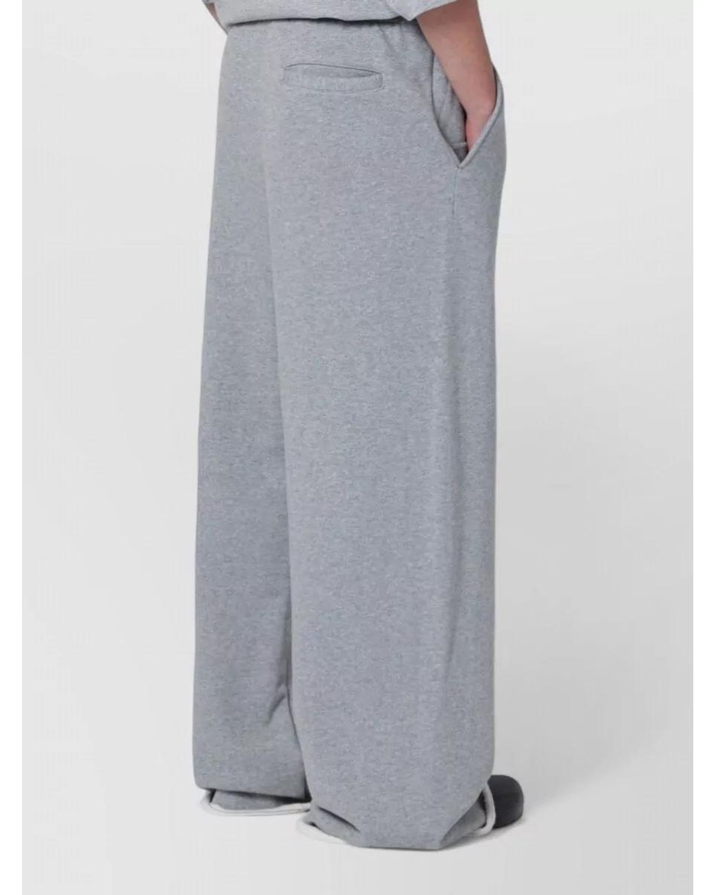 Entire studios Gray Cotton Wide-Leg Jogging Trousers for men