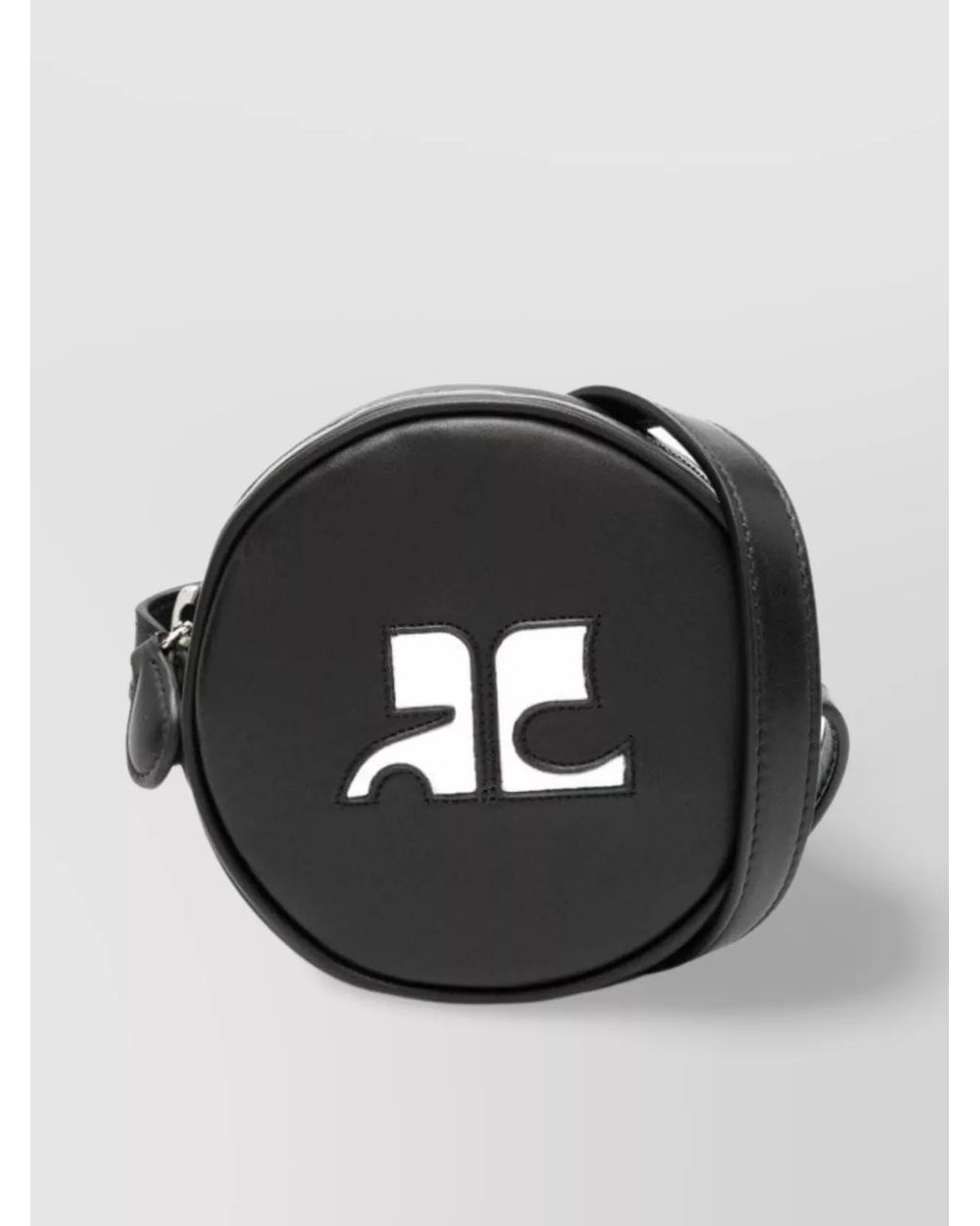 Courreges Black Très Leather Shoulder Bag