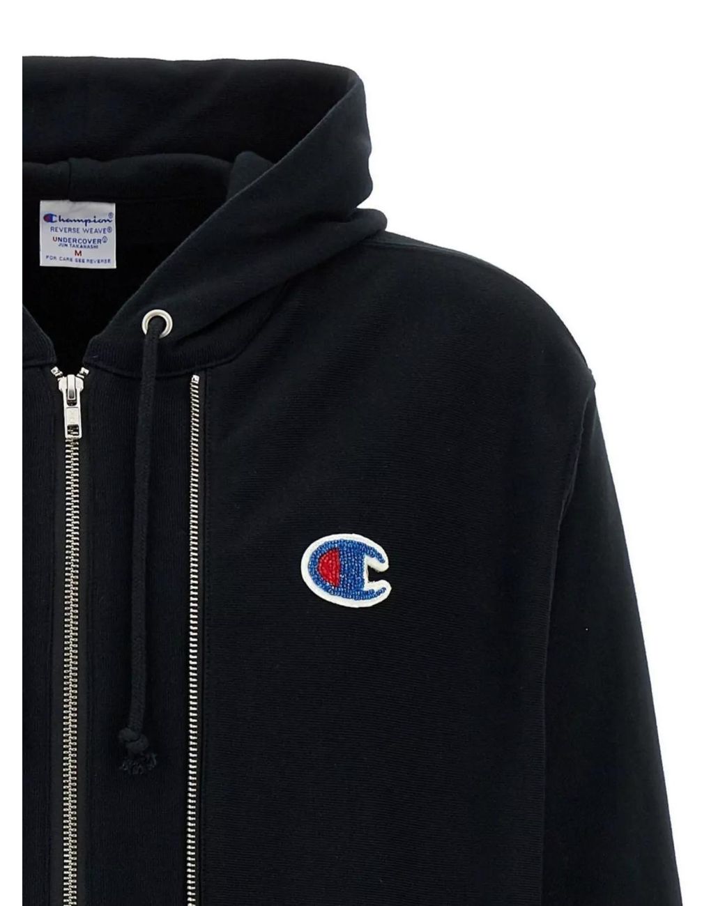 Undercover Blue Cotton Zip-Up Hoodie for men
