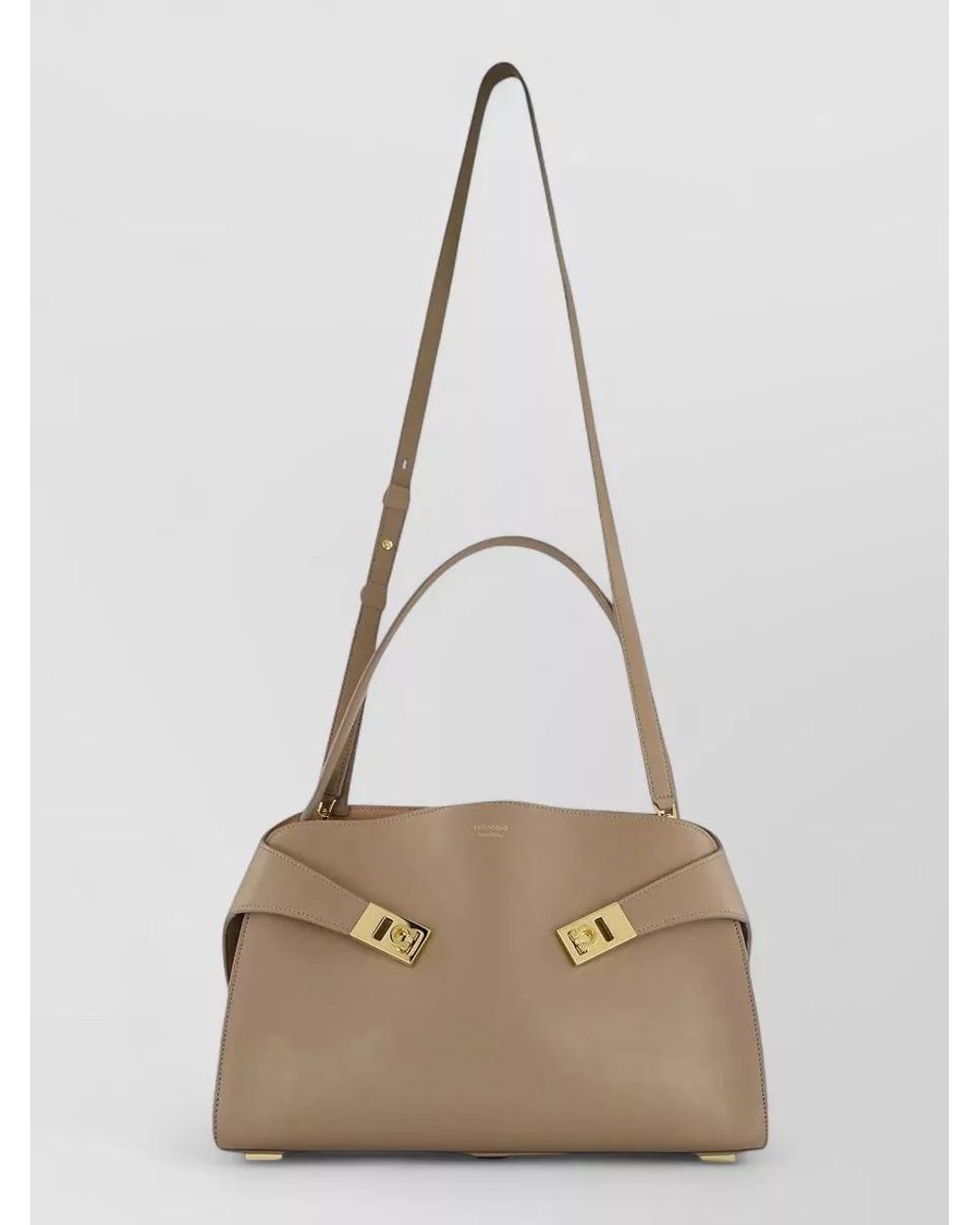 Ferragamo Natural The Hug Bag Medium Leather Tote Bag