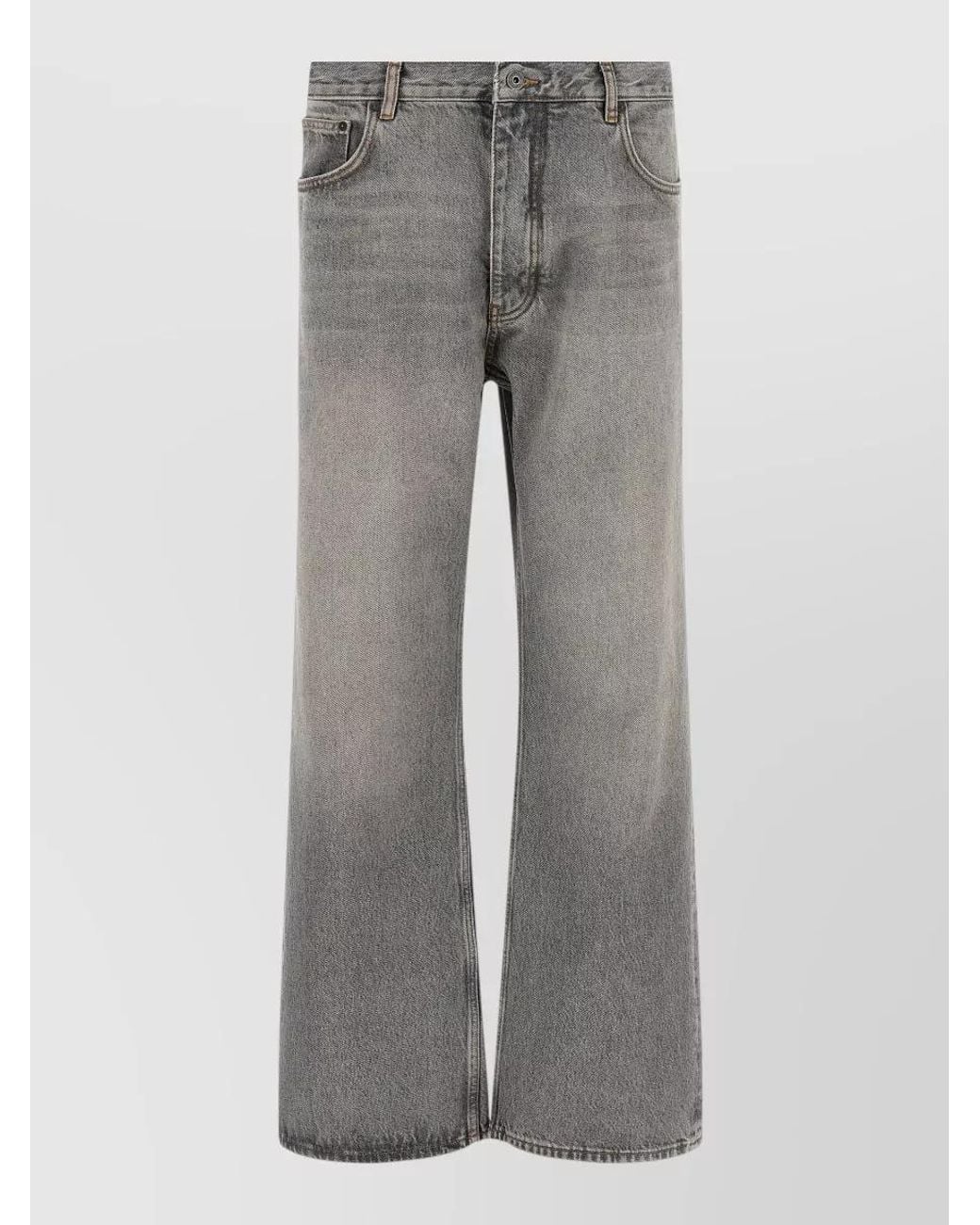 Off-White c/o Virgil Abloh Gray Denim Relaxed-Fit Straight-Leg Jeans for men