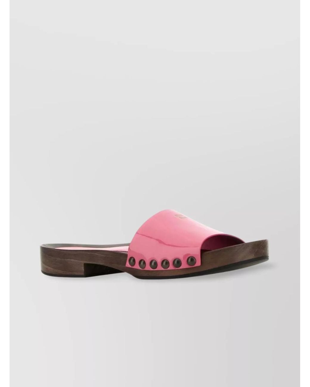 Miu Miu Pink Leather Clogs