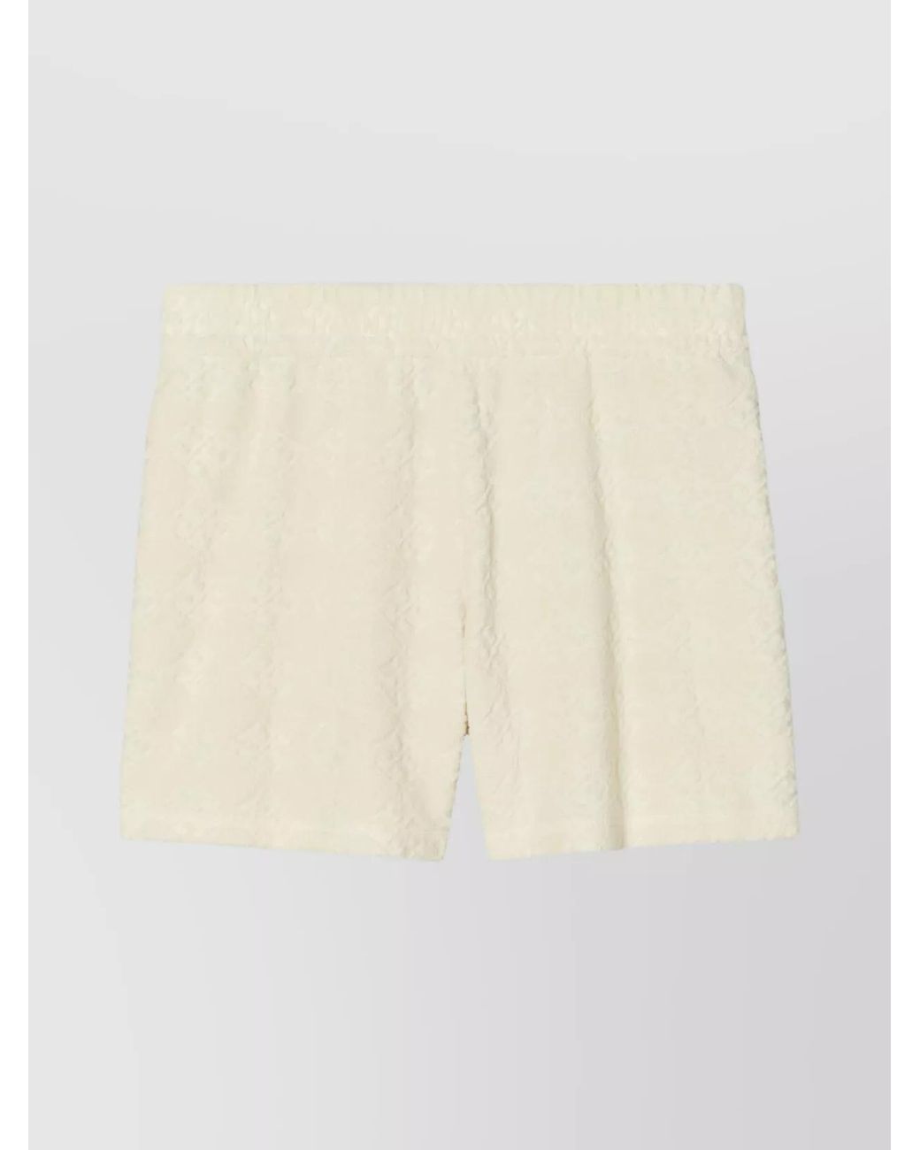 Tory Burch Natural Logo-Jacquard Knee-Length Shorts