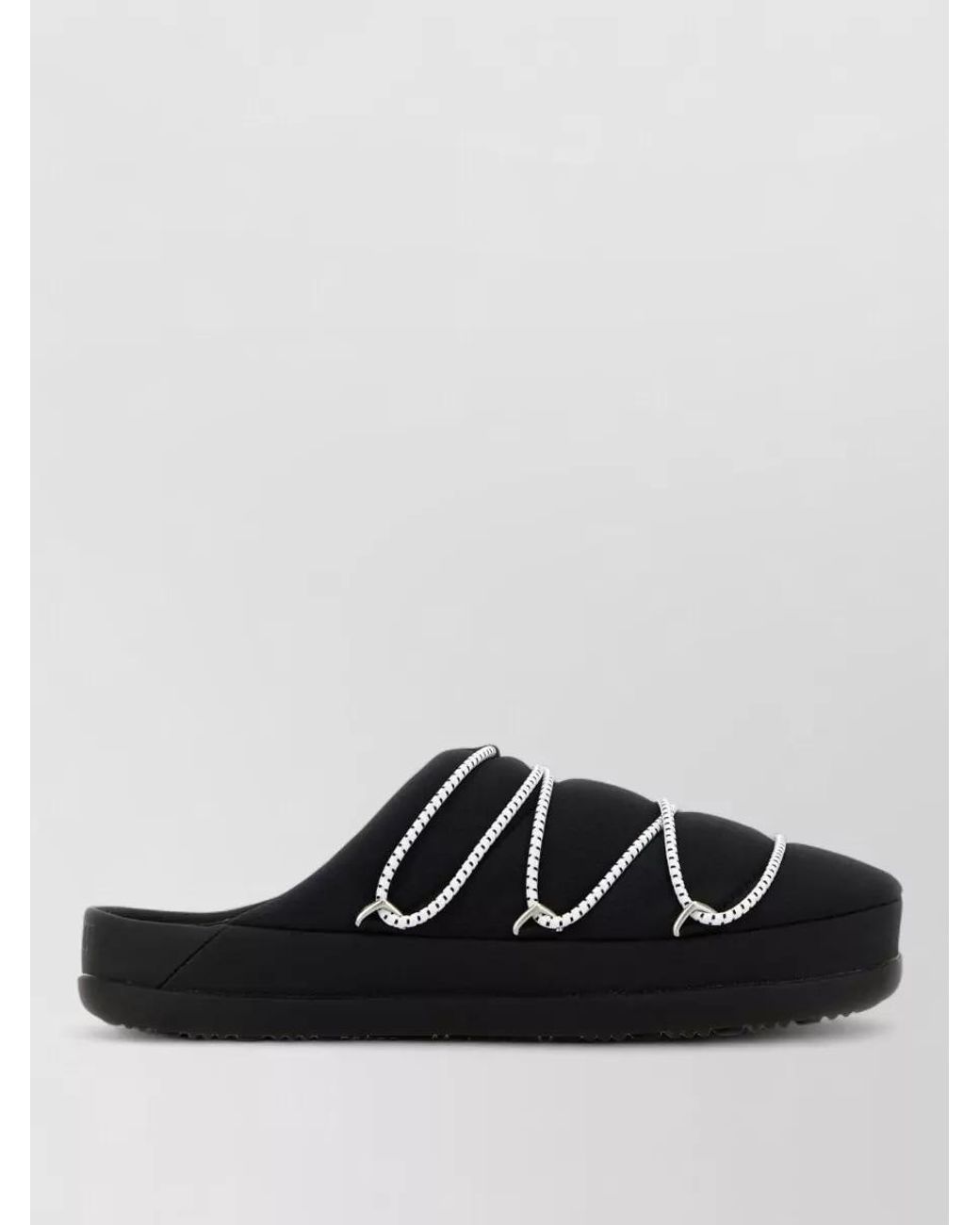 Moon Boot Black Fabric Slippers