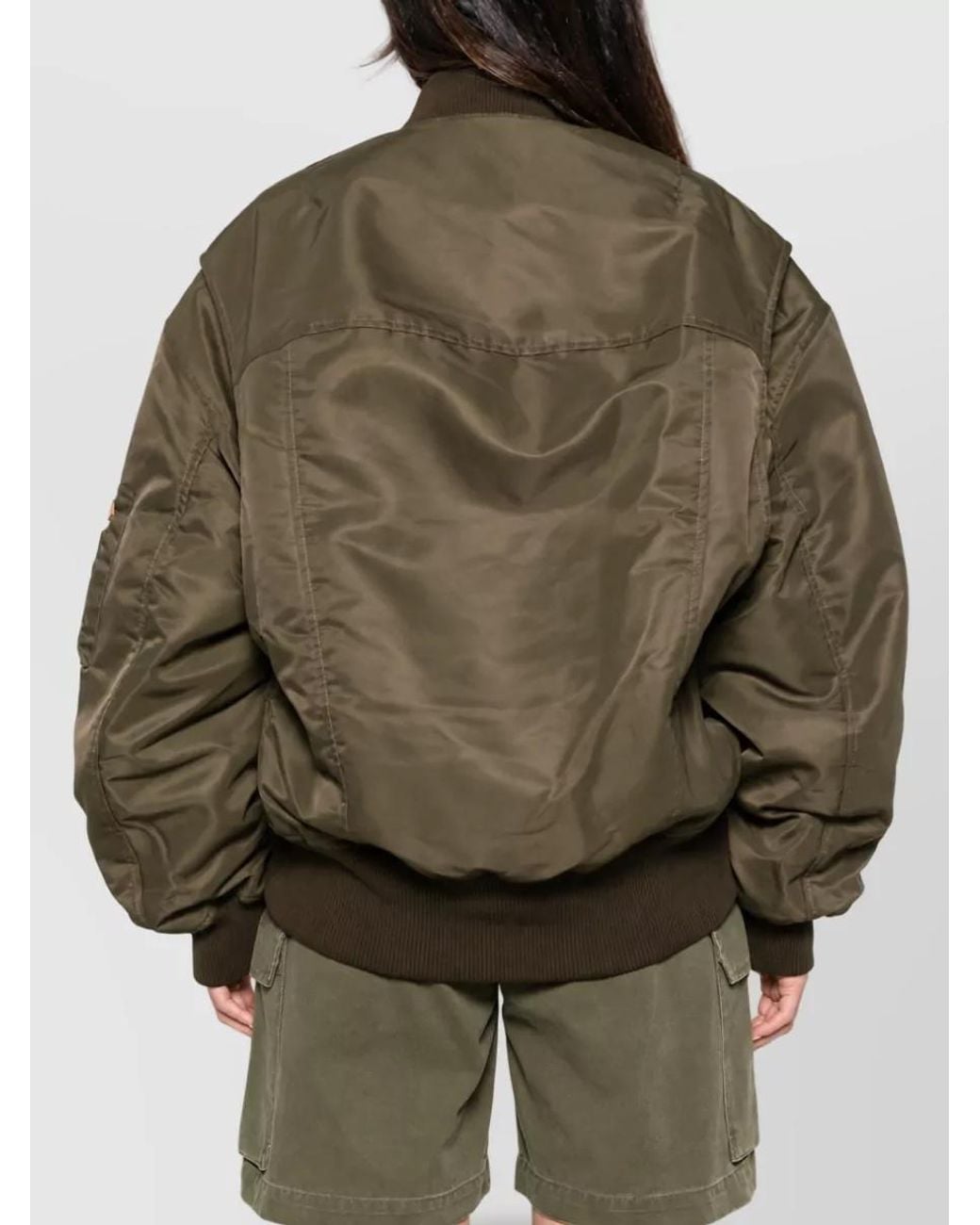 J.W. Anderson Green Nylon Oversized Bomber Jacket