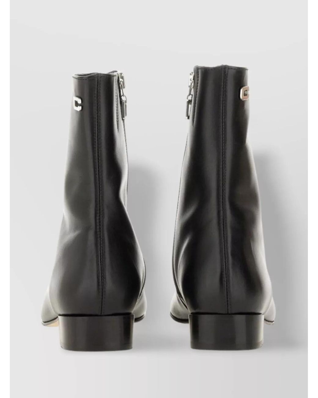 CAREL PARIS Black Leather Ankle Boots