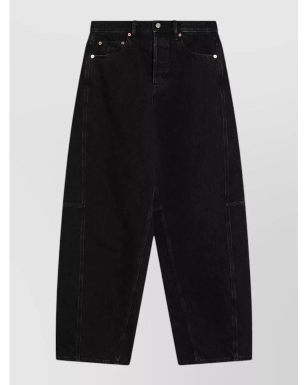 Gucci Black Denim Wide-Leg Trousers