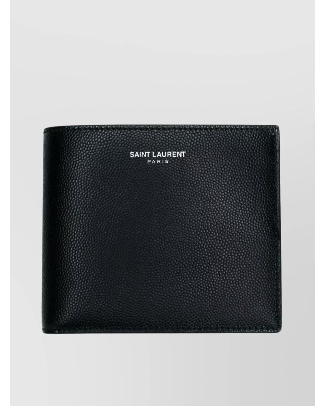 Saint Laurent Black Leather Bi-Fold Wallet for men