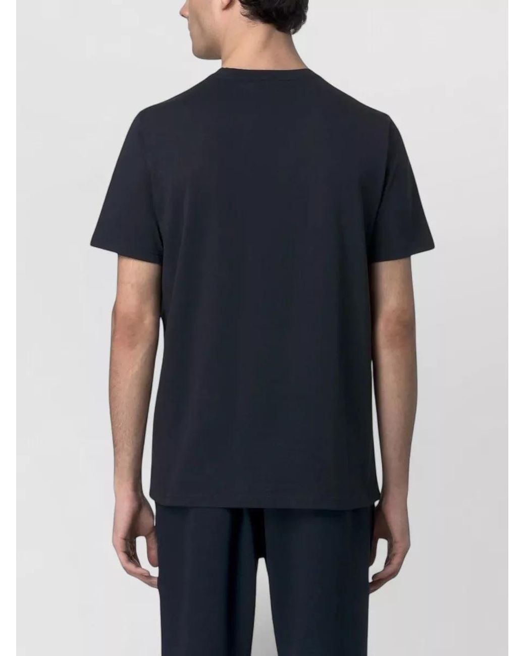 K-Way Blue Cotton Slim-Fit Short-Sleeve T-Shirt for men