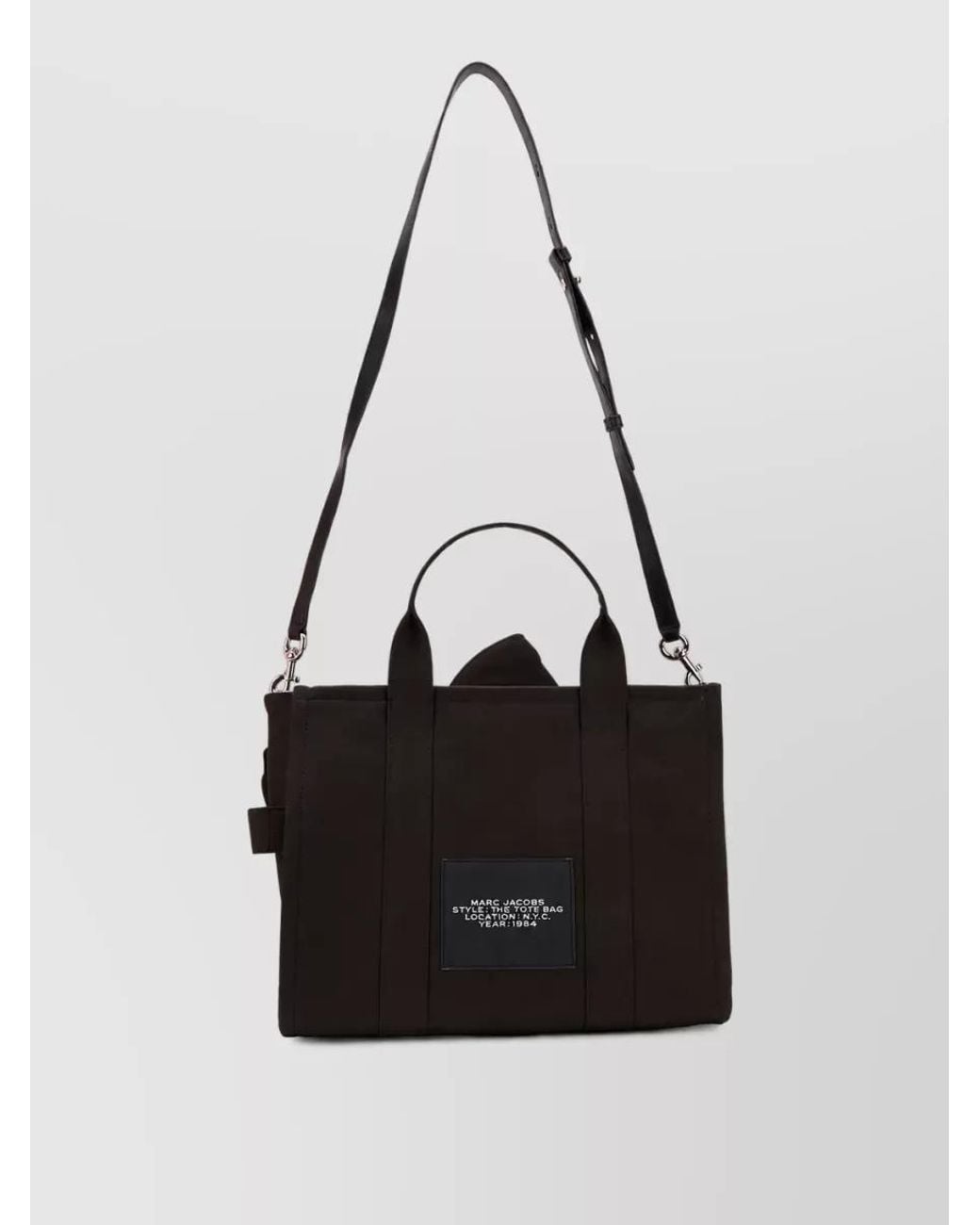 Marc Jacobs Black The Tote Bag Medium Cotton Tote Bag