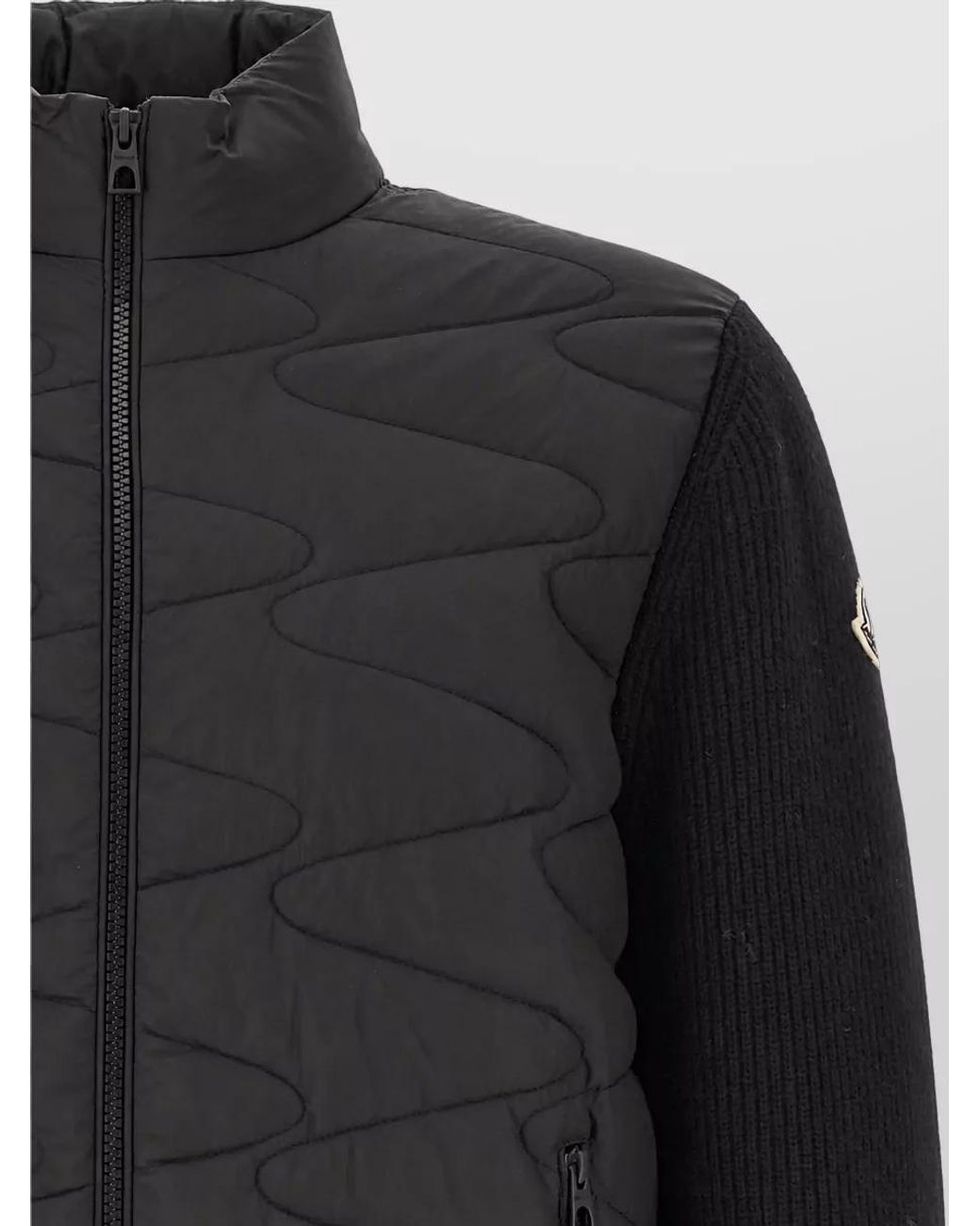 Moncler Black Quilted Padded Cardigan for men