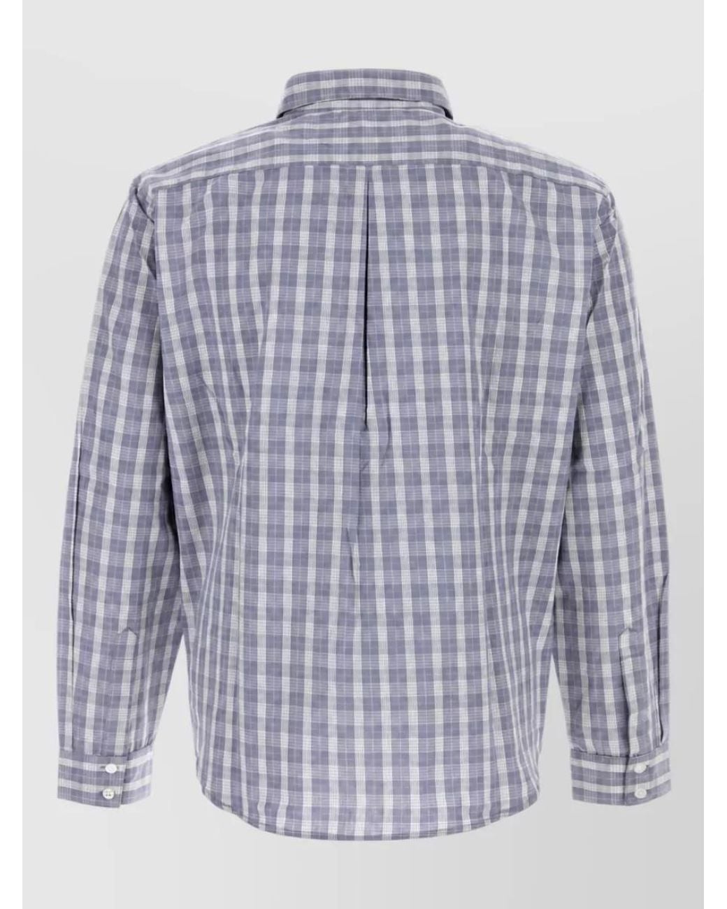 GIMAGUAS Blue Embroidered Cotton Shirt for men