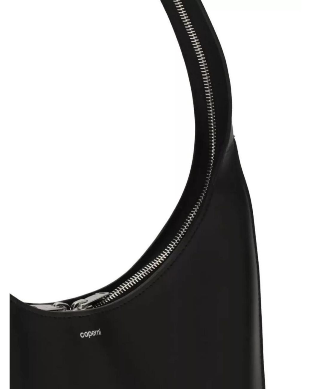 Coperni Black Swipe Medium Leather Shoulder Bag
