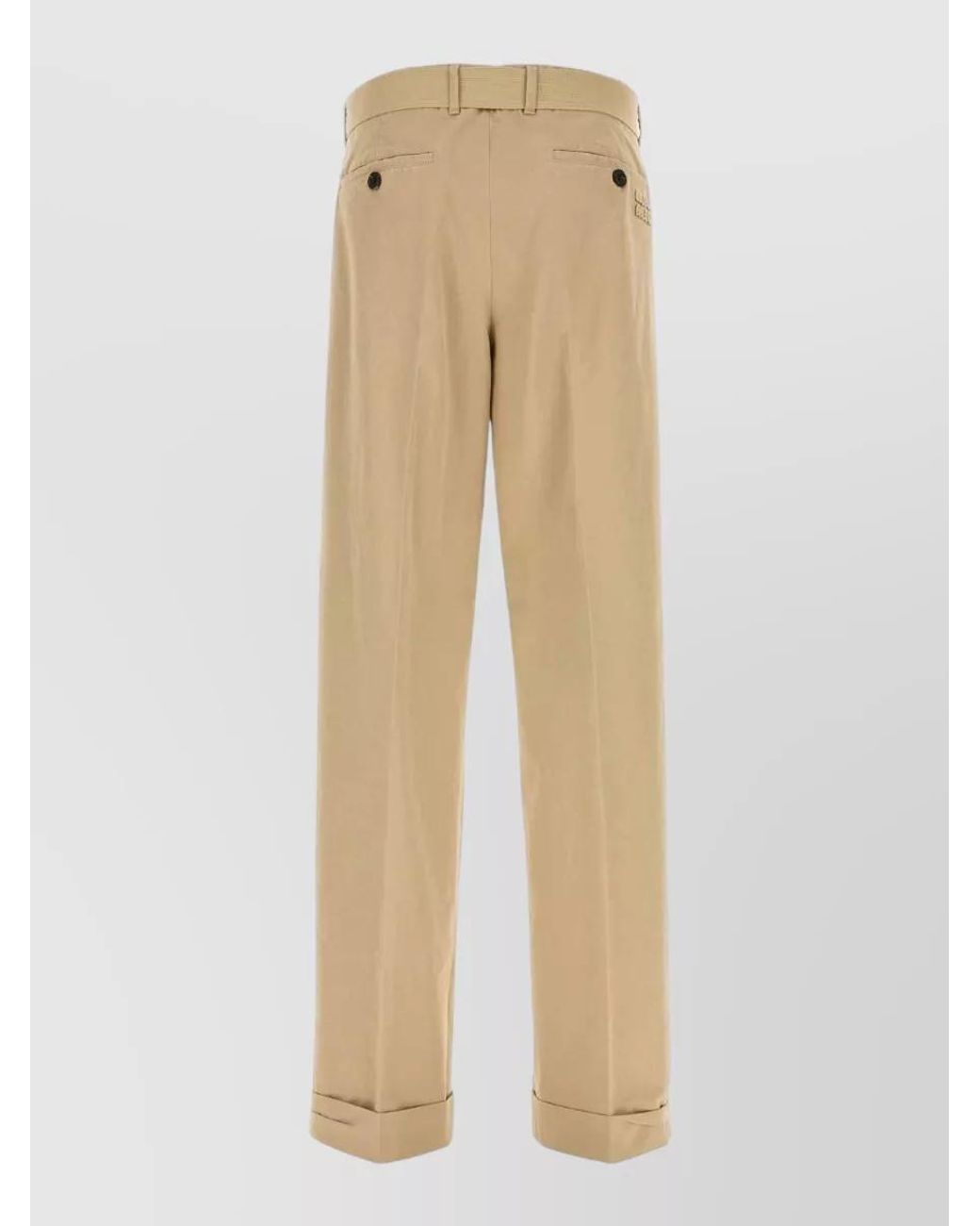 Miu Miu Natural Cotton Tailored Trousers