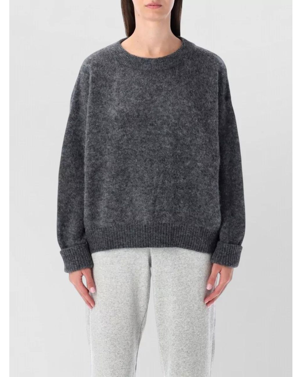 American Vintage Gray Alpaca Wool Crewneck Sweater