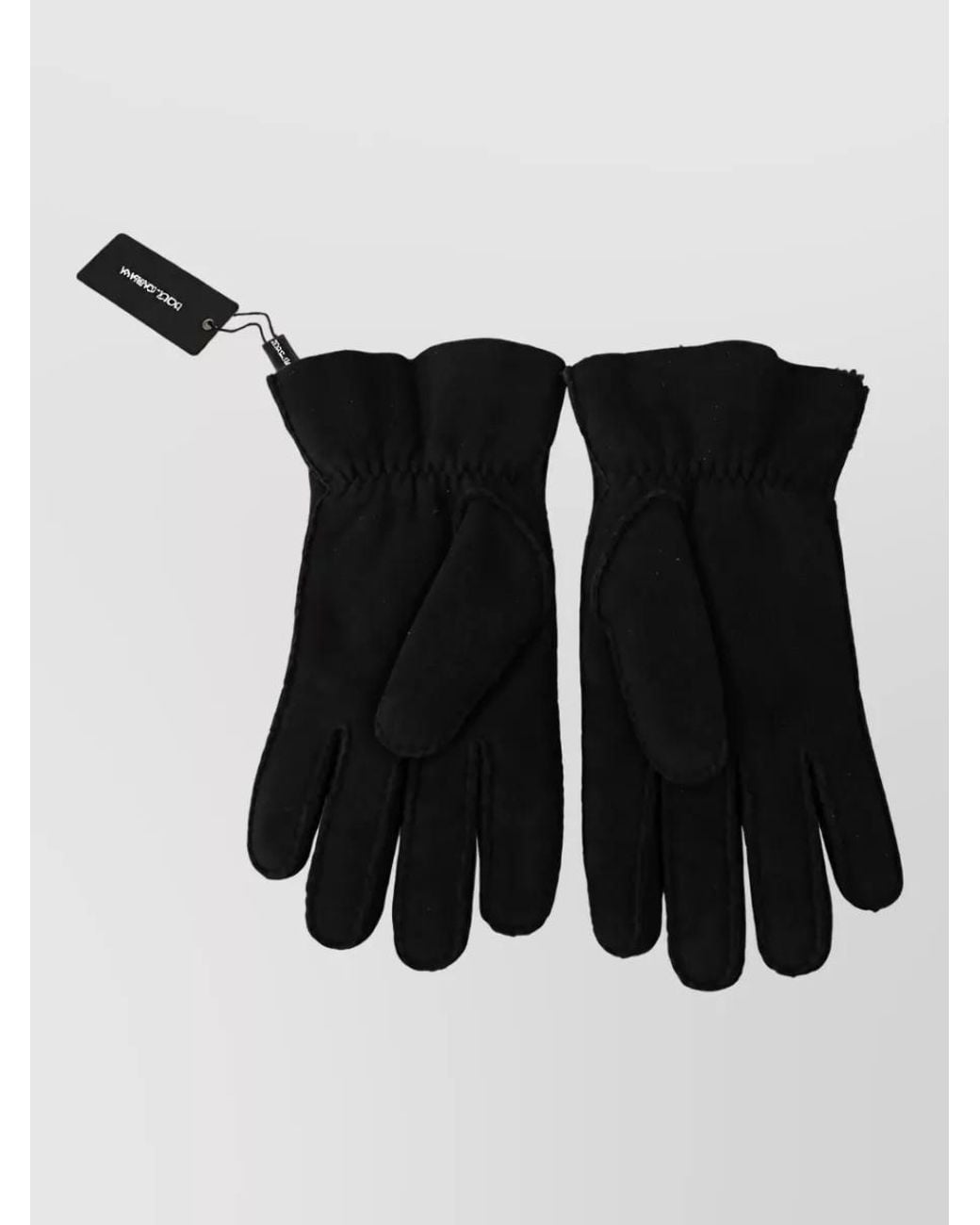 Dolce & Gabbana Black Leather Gloves