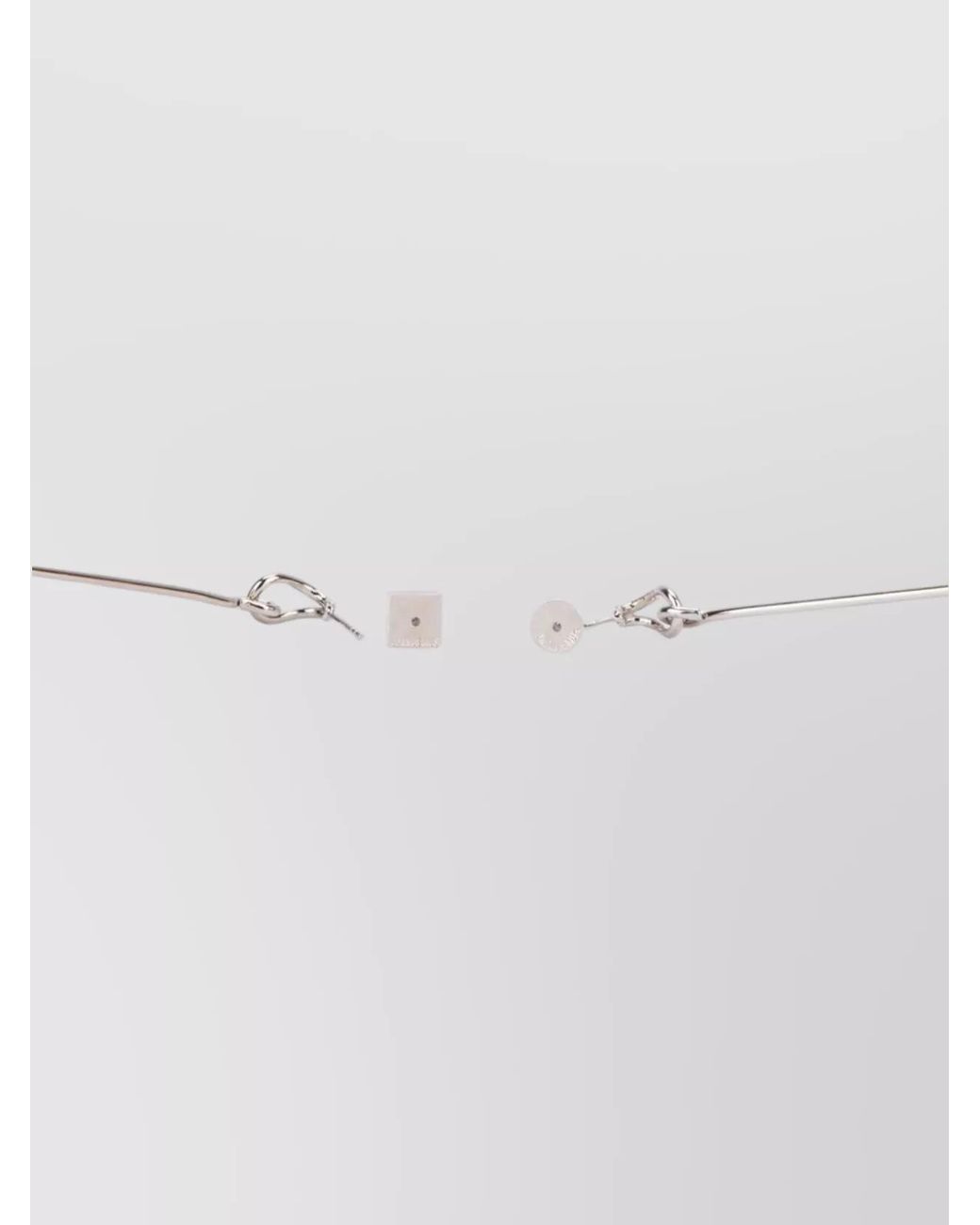 Jacquemus White Wood And Brass Hoop Earrings