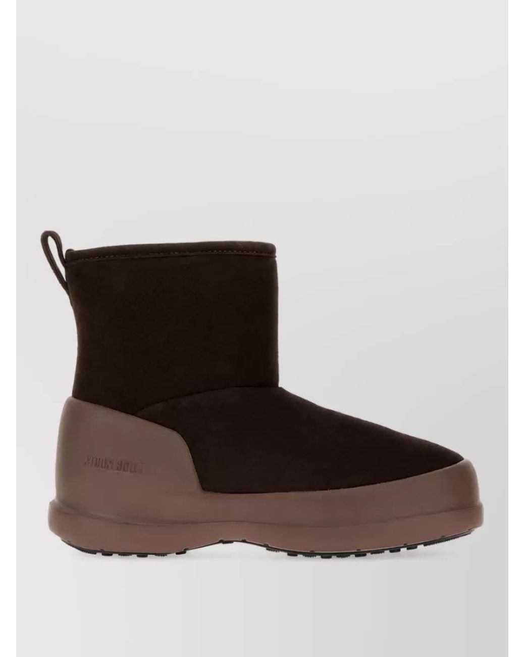 Moon Boot Brown Leather Mezzaluna Mid Ankle Boots