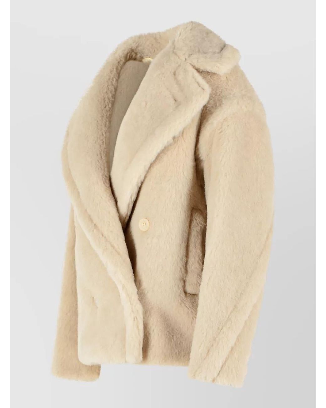 Max Mara Natural Alpaca Teddy Biker Jacket