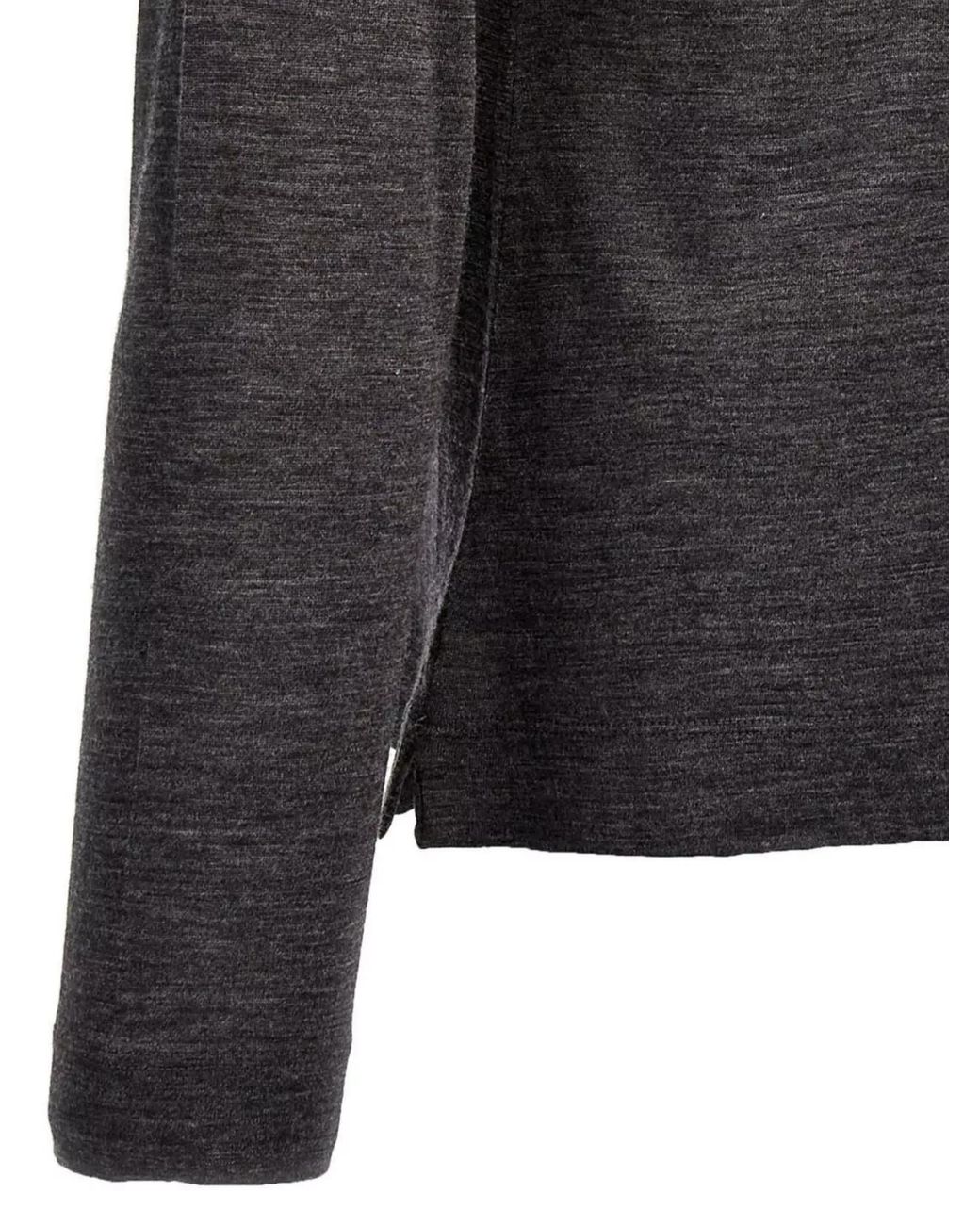 Zanone Black Fine-Knit Virgin Wool Crewneck Sweater for men