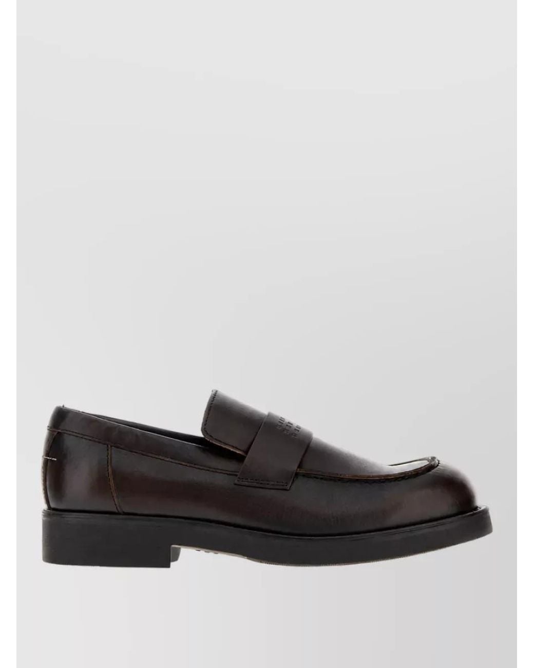 MM6 by Maison Margiela Black Leather Monk Shoes for men