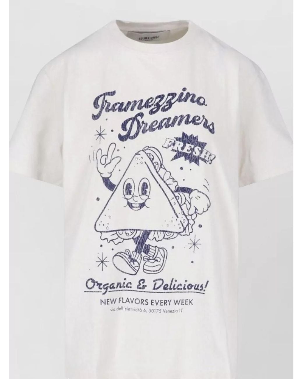 Golden Goose Deluxe Brand Gray Printed Cotton T-Shirt