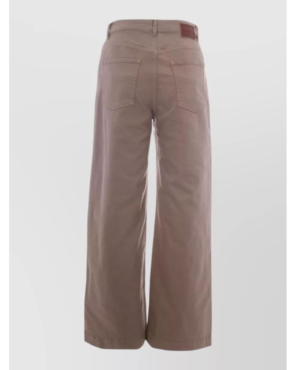 P.A.R.O.S.H. Brown Denim Wide-Leg Jeans