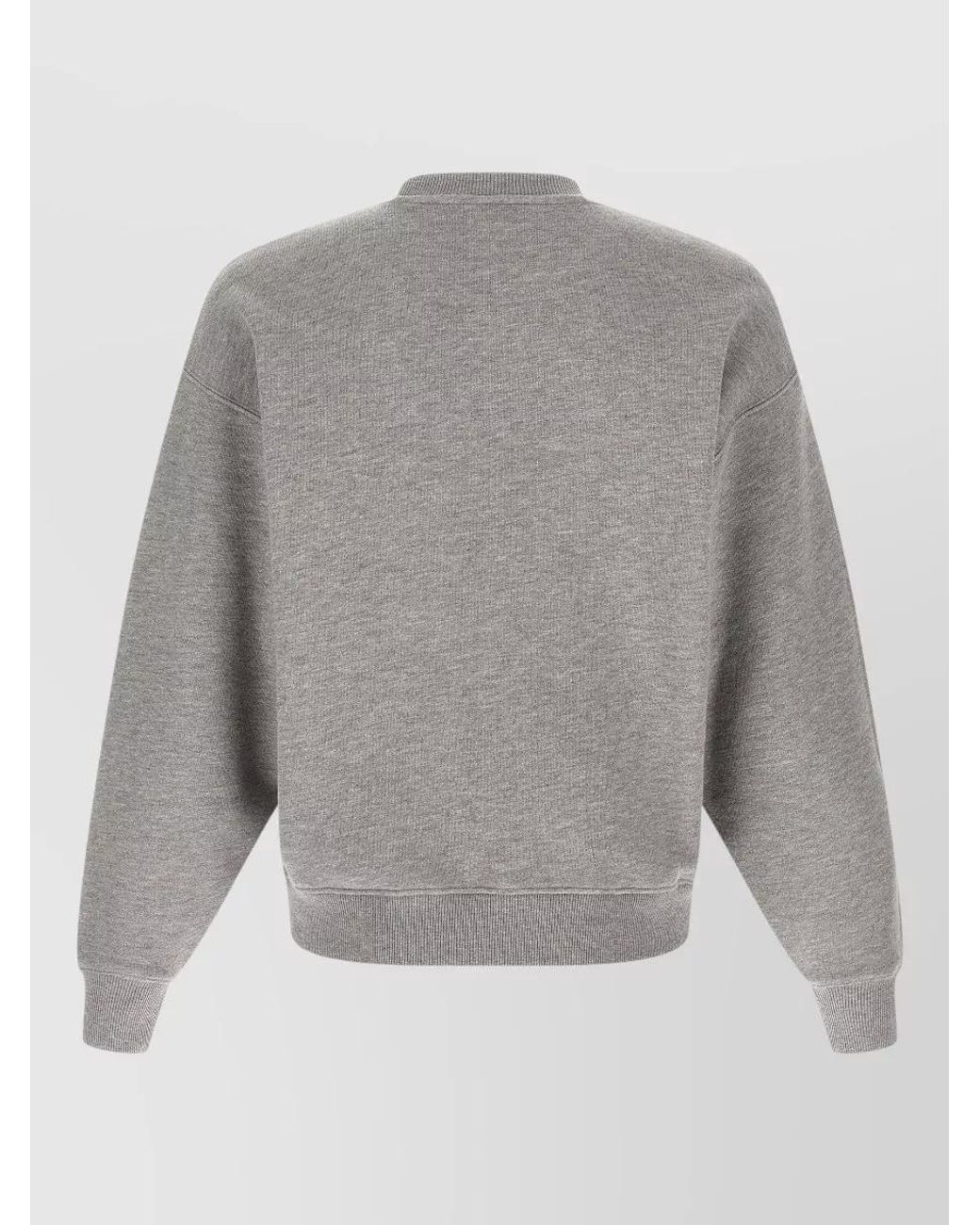 Autry Gray Ribbed Crewneck Sweatshirt for men