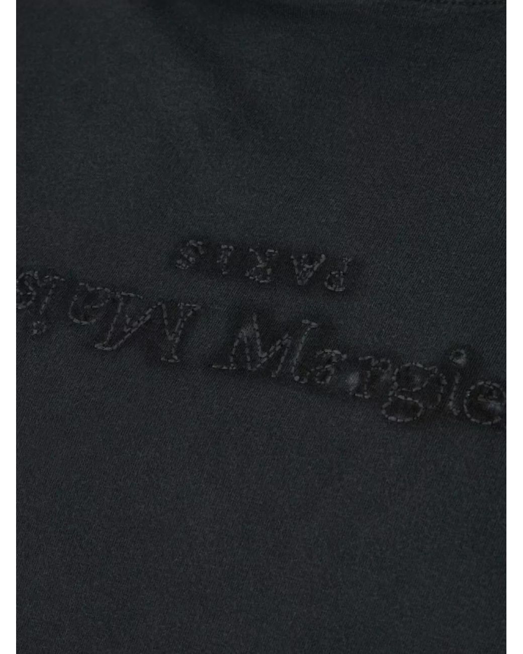 Maison Margiela Black Ribbed Cotton Loose-Fit T-Shirt