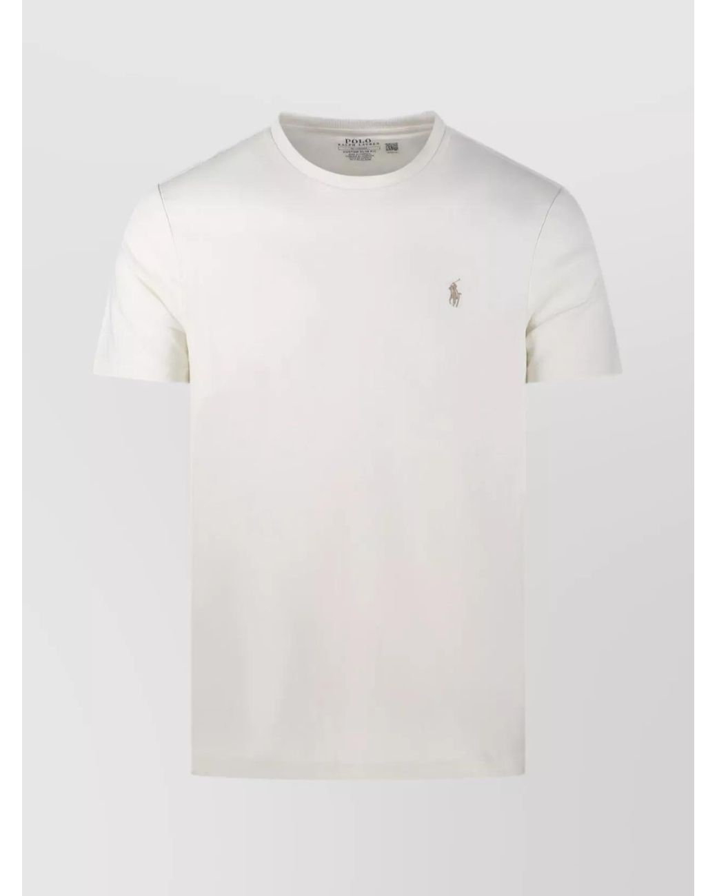 Ralph Lauren White Cotton Crew-Neck Short-Sleeve T-Shirt for men
