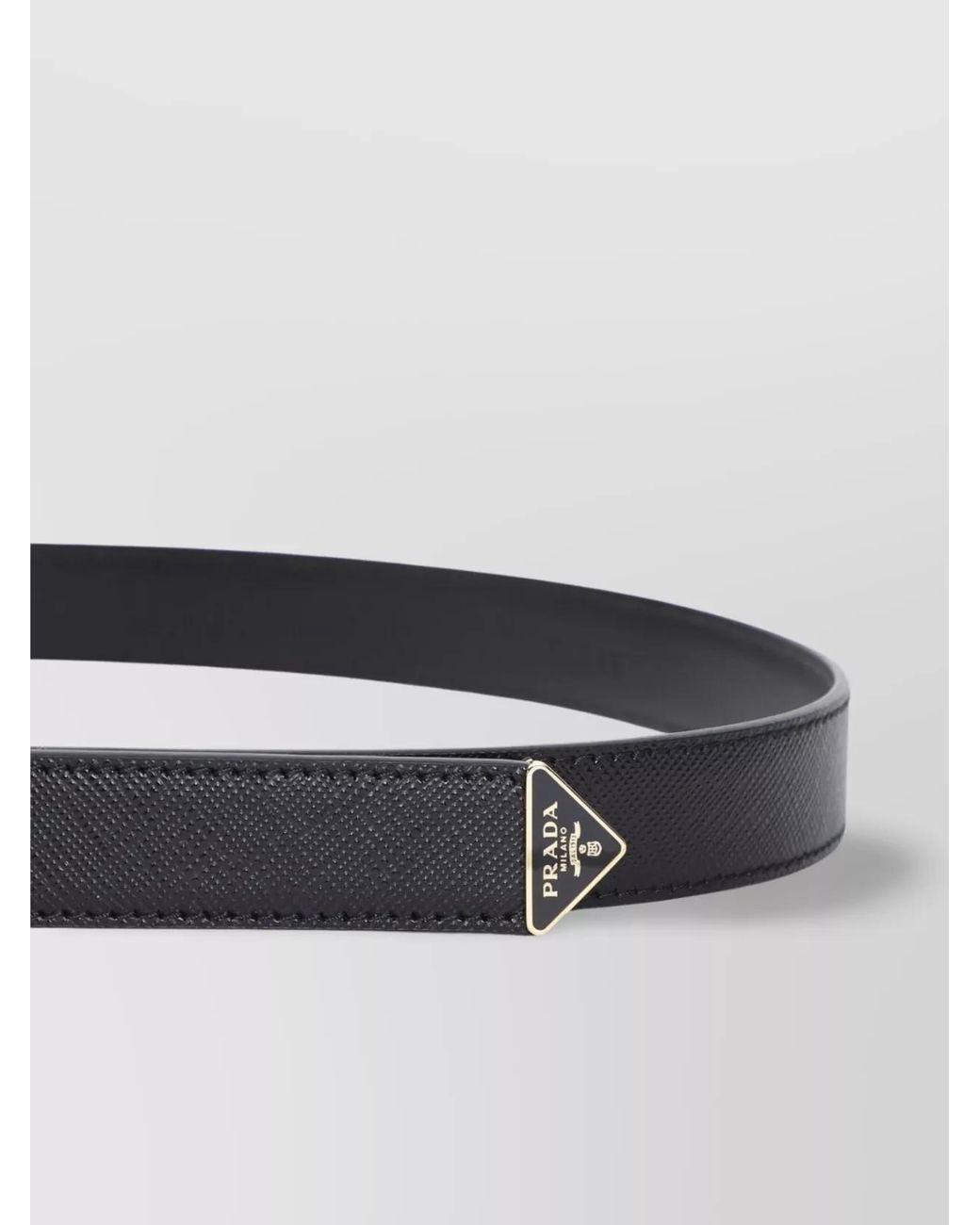 Prada White Saffiano Leather Belt