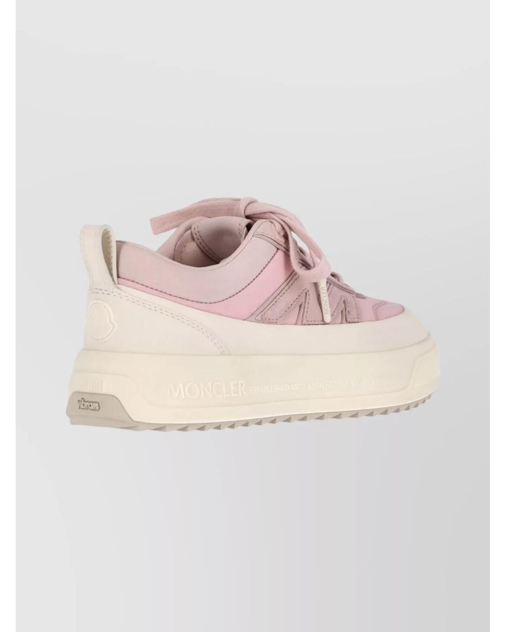 Moncler Pink Leather Low Top Sneakers