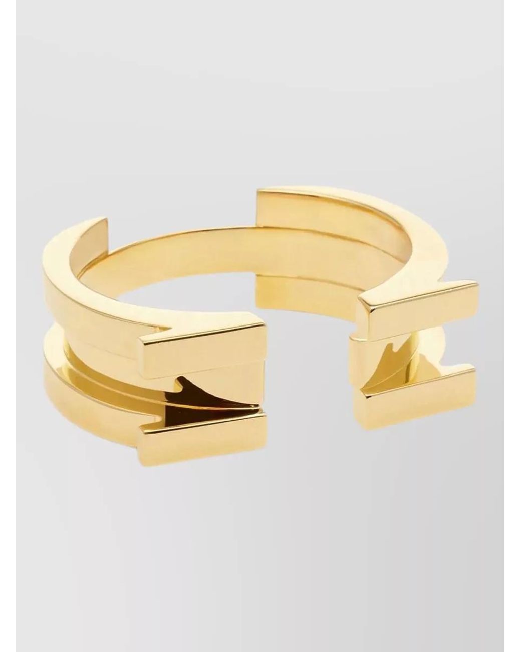 Elisabetta Franchi Metallic Logo Bangle Bracelet