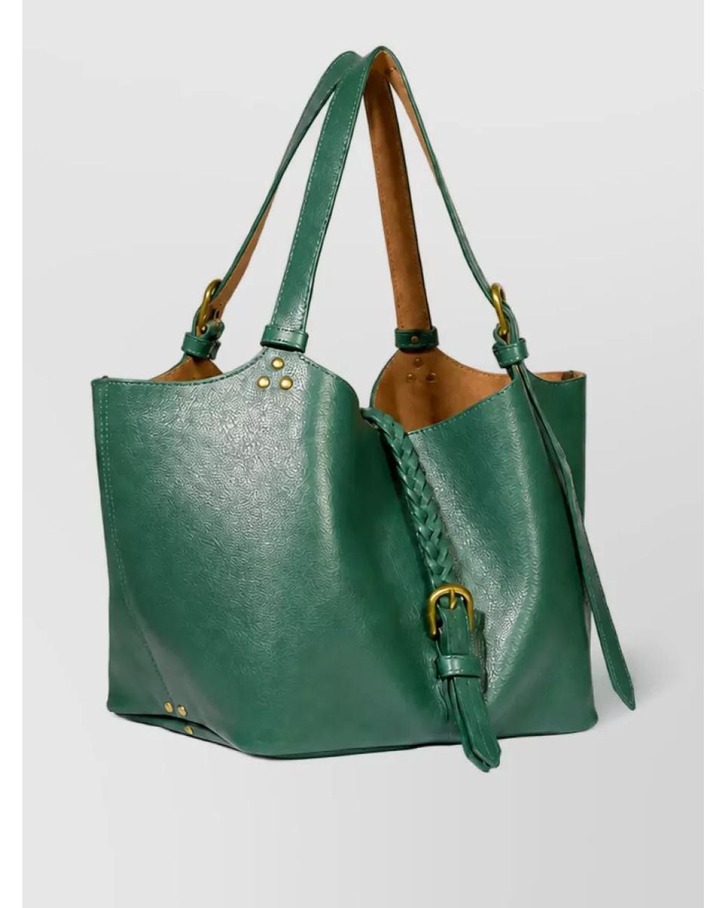 Jérôme Dreyfuss Green Leather Tote Bag