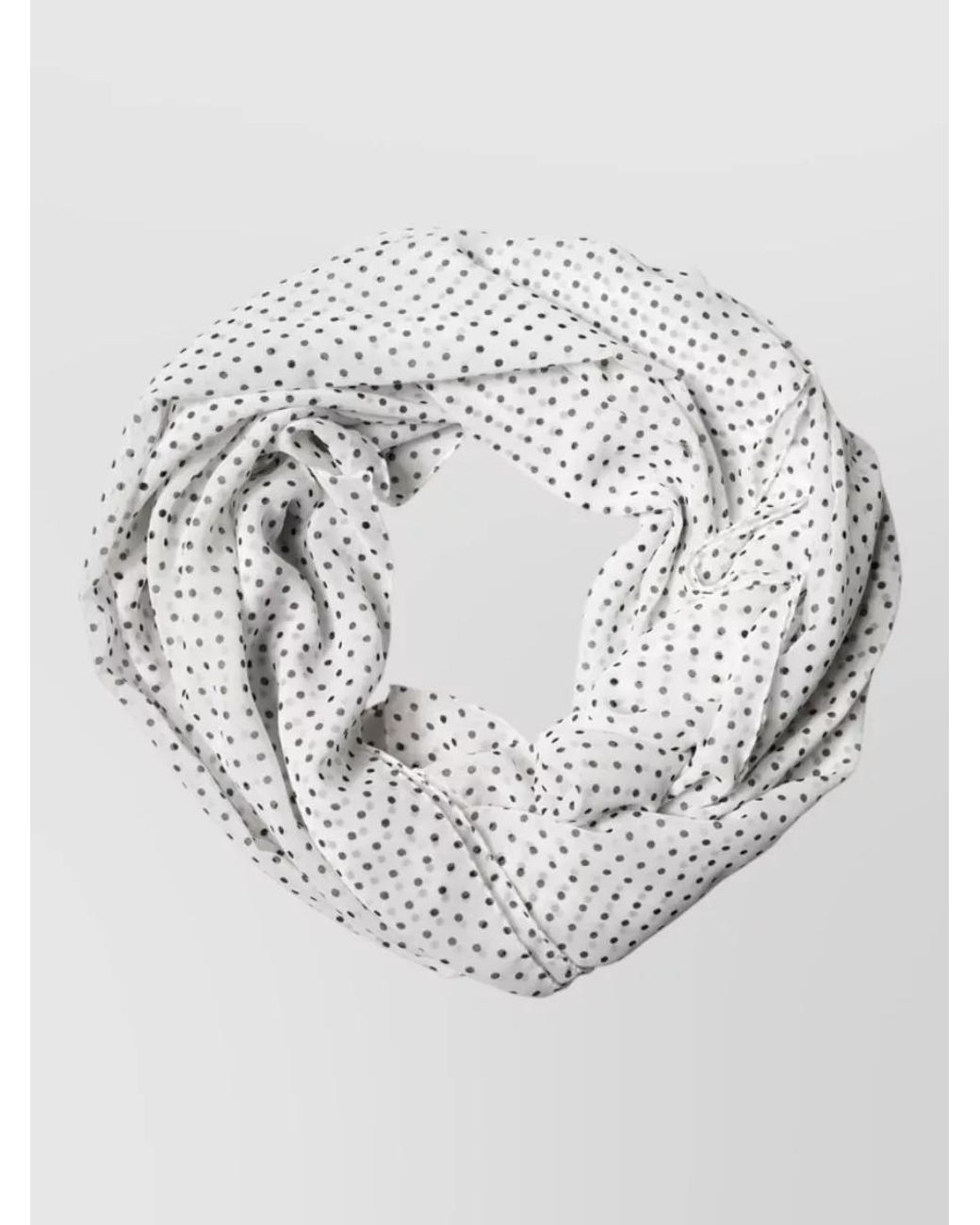 Dolce & Gabbana White Polka Dot Scarf