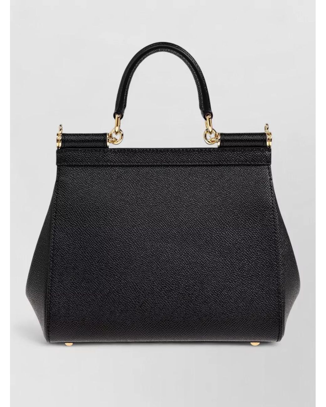 Dolce & Gabbana Black Sicily Small Leather Shoulder Bag