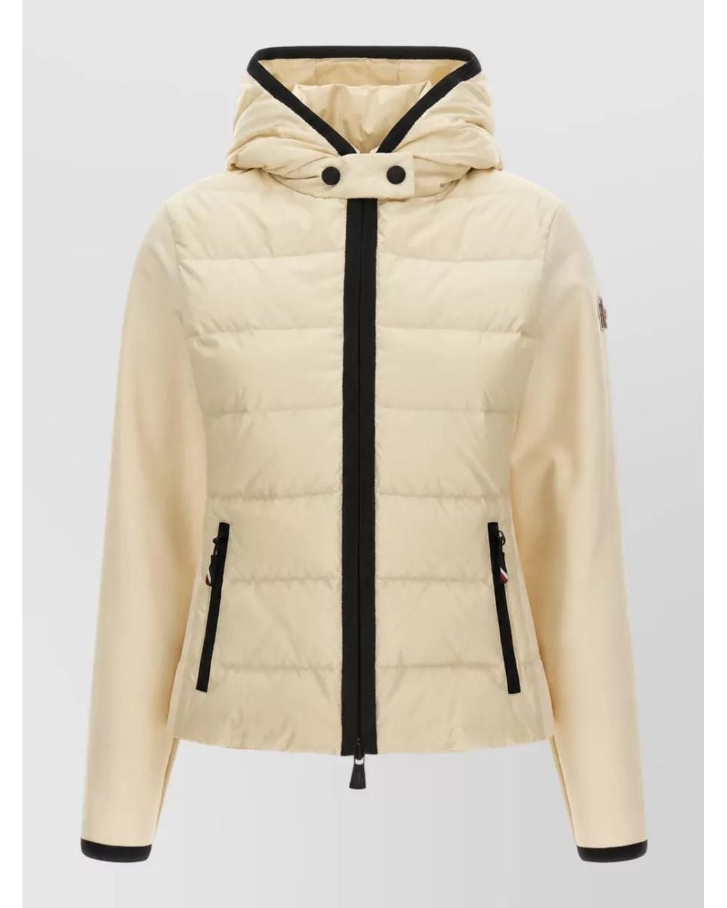 Moncler Natural Quilted Hooded Puffer Jacket