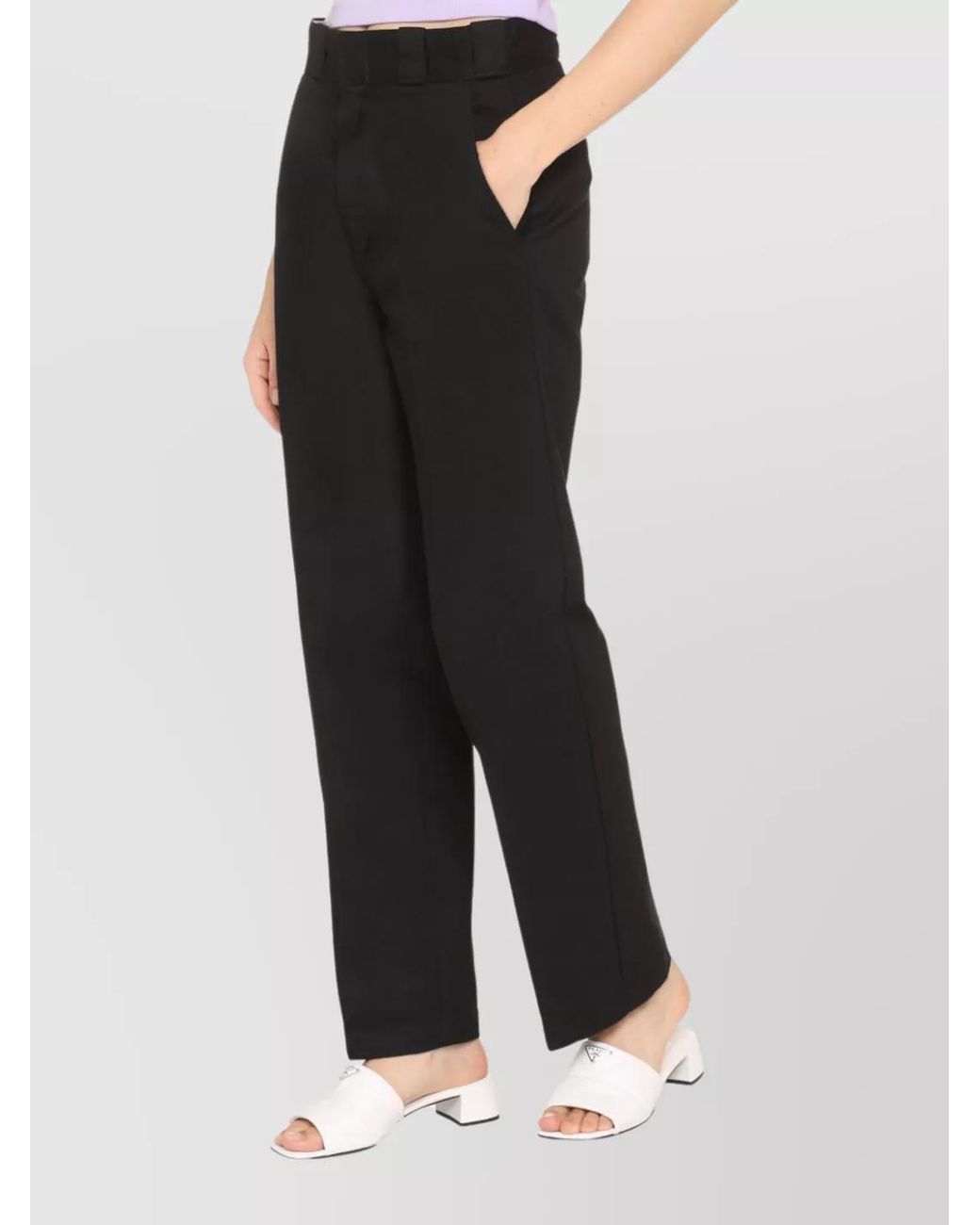 Dickies White Straight-Leg Trousers