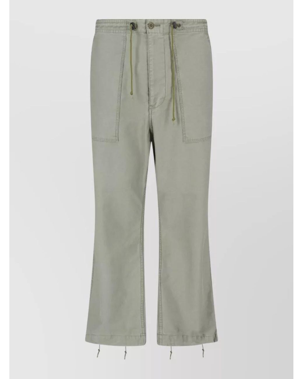 Needles Gray Straight-Leg Trousers for men