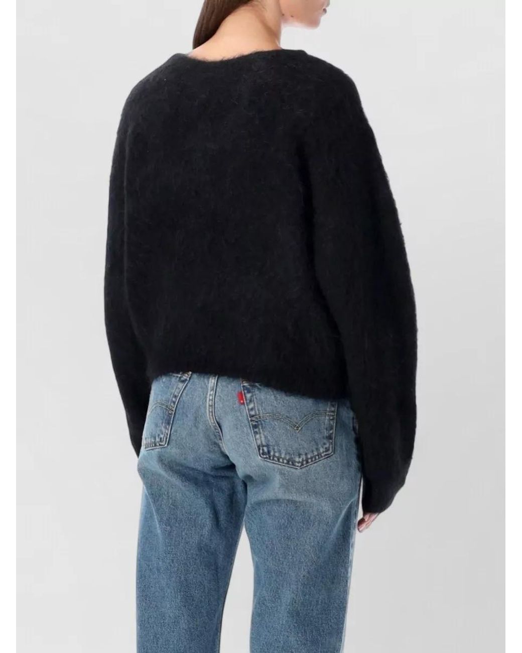 American Vintage Black Alpaca Knit Sweatshirt