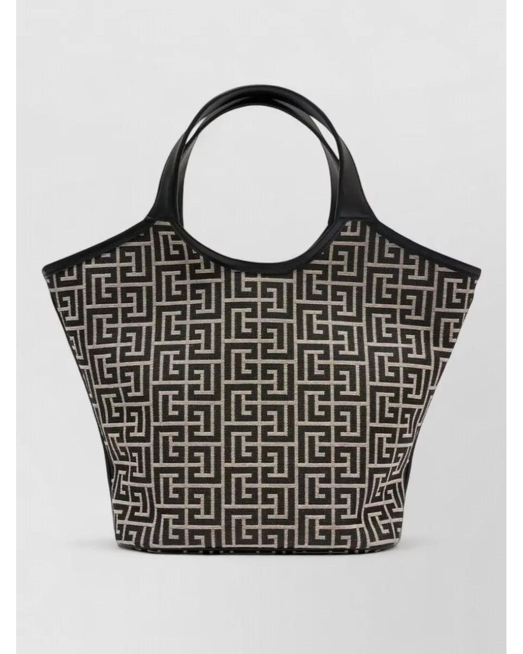 Balmain Black Mini Leather Tote Bag