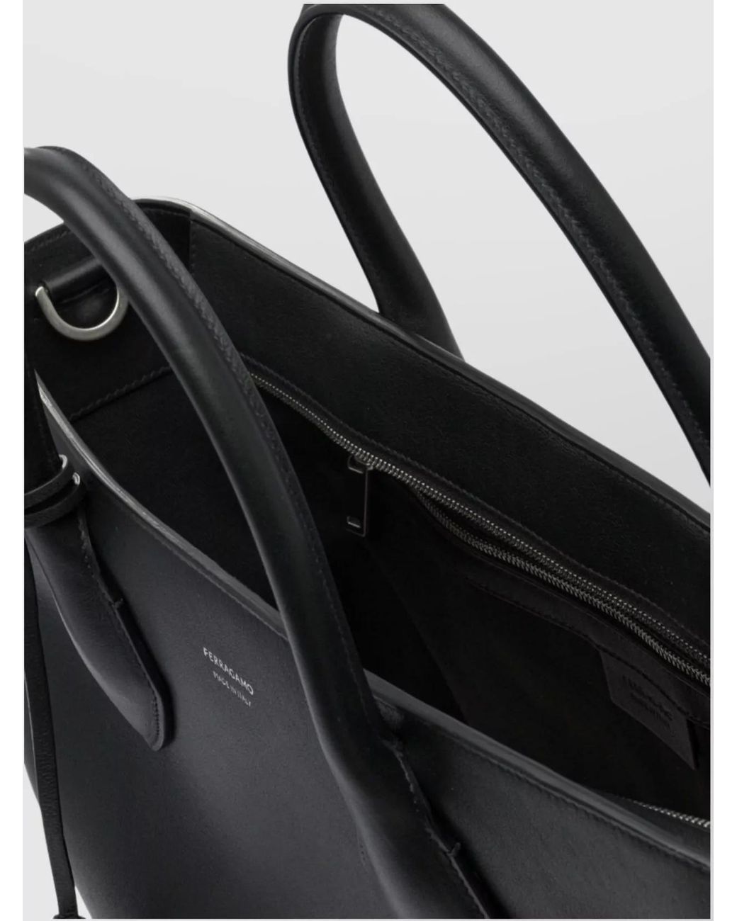 Ferragamo Black Leather Shoulder Bag for men
