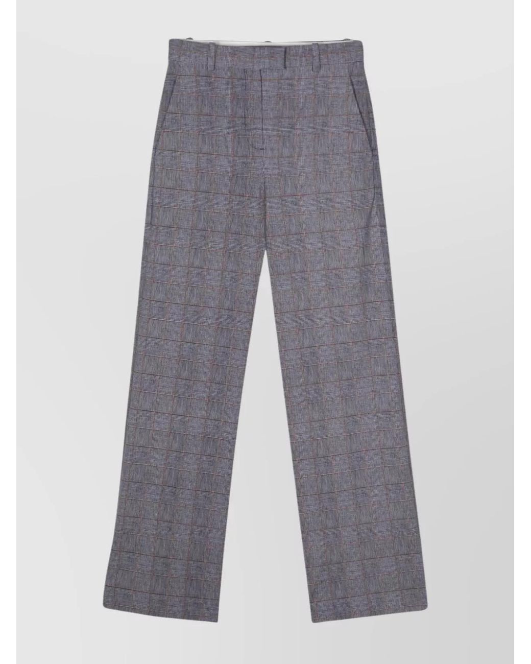 Circolo 1901 Gray Checked Wide-Leg Trousers