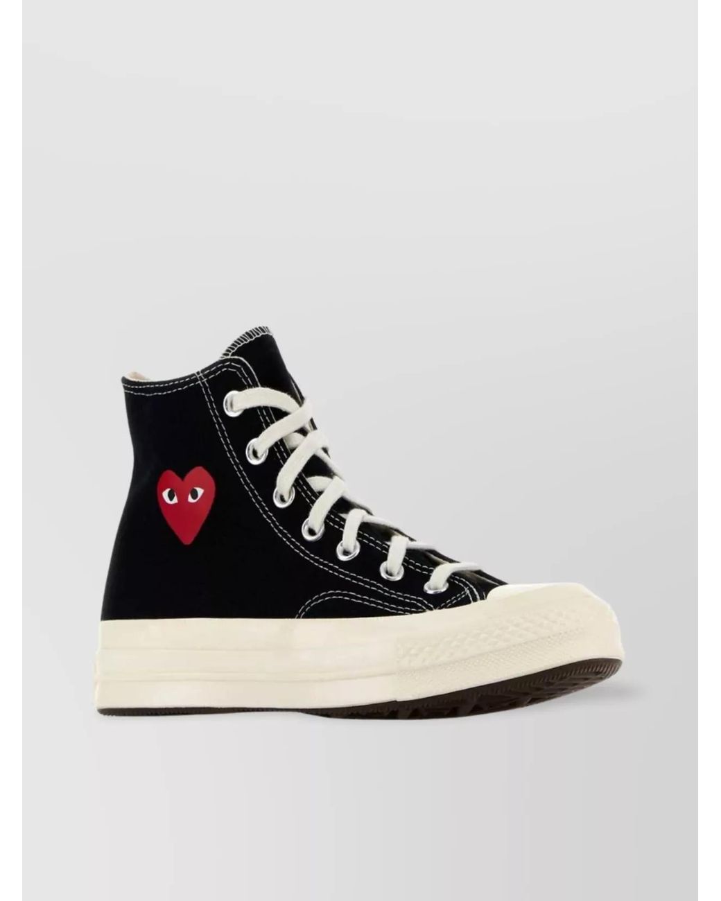 COMME DES GARÇONS PLAY Black Canvas High-Top Sneakers