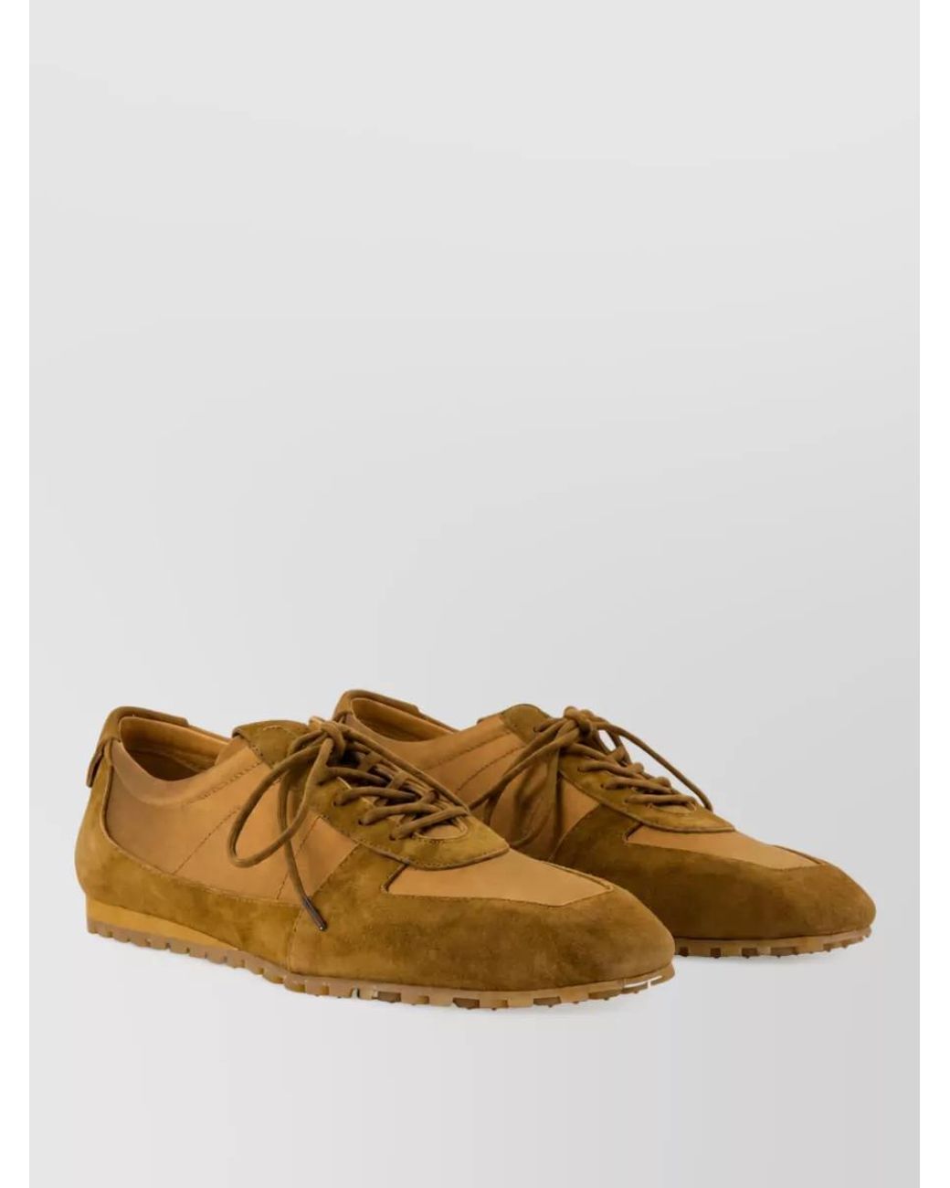 Aeyde Brown Leather Lace-Up Sneakers