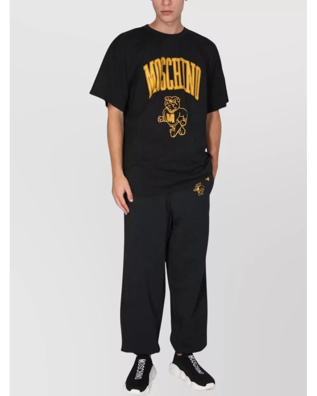 Moschino Blue Cotton Jogging Pants for men