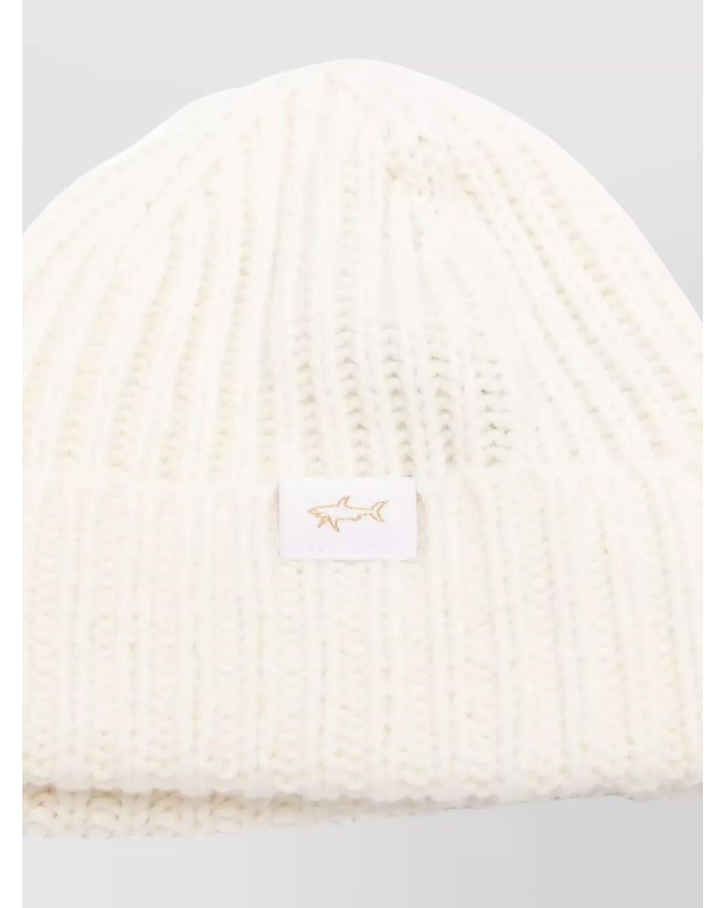 Paul & Shark Natural Ribbed Beanie for men