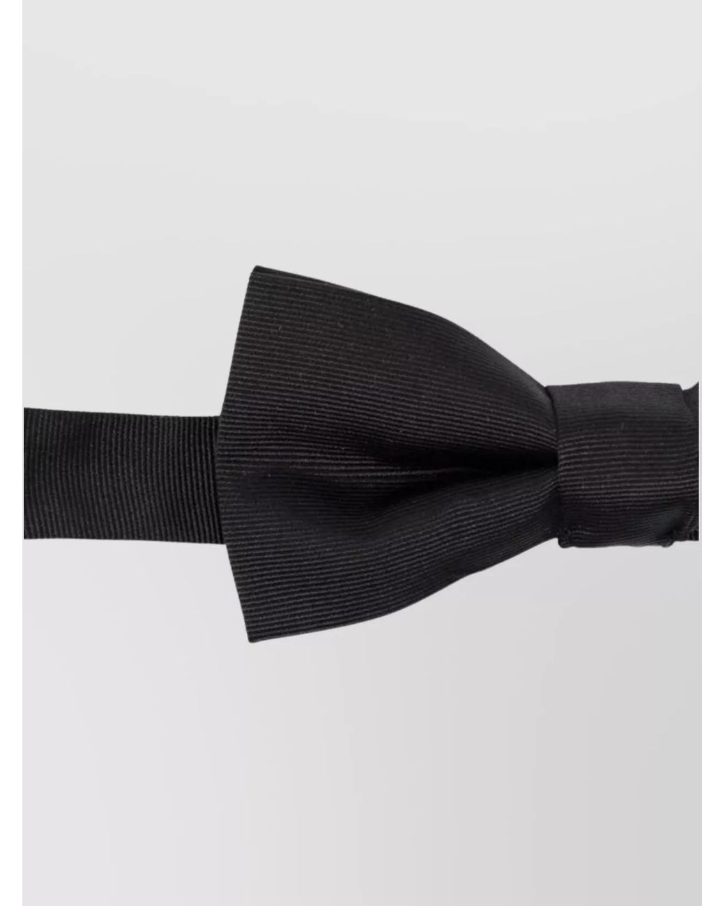 DSquared² Black Silk Fine Ribbed Bow Tie for men